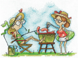 SANB-21 - Grannies on a Picknick - Grootmoeder's Picknick - Andriana