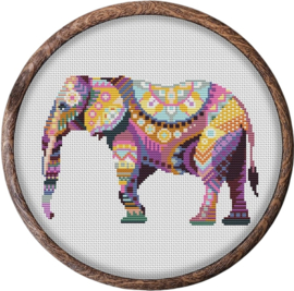 Borduurpakket Mandala Olifant - 564 - Awesome Pattern Studio