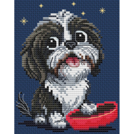 8121 - Borduurpakket Friendly Woof! - Collection d'Art