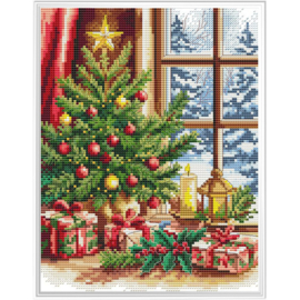 8142 - Borduurpakket Christmas tree - Collection d'Art