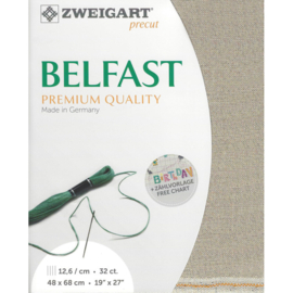 PRECUT ZWEIGART BELFAST 48 x 68 cm (100% LINNEN)