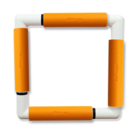 Nurge Borduur Snap Frame 21×21 Oranje - kunststof borduurraam met clips