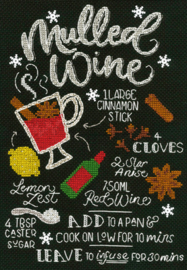 Borduurpakket - Letters by Julia - Mulled Wine - Bothy Threads