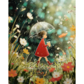 VA913 - DP - Canvas op houten frame - Regenachtige Dag - 30 x 40 cm