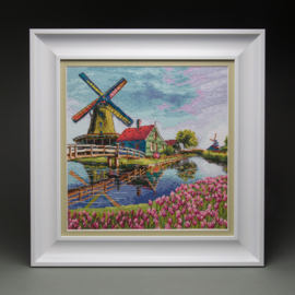 Borduurpakket - Tulip Field - Momentos Magicos