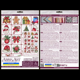 AH-324 Borduurpakket ABRIS ART -  Christmas Advent - Kerstadvent