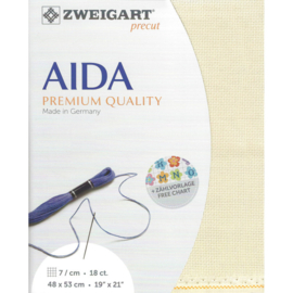 PREMIUM PRECUT AIDA - 48X53CM - (770) ECRU 18 count