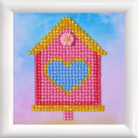 Diamond Dotz - DD1.002F - Roze huisje met lijst