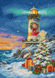Borduurpakket LETI 9993 Lighthouse Noel - Kerst Vuurtoren - Leti Stitch