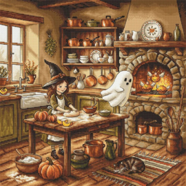 105 - Borduurpakket AVA Stitch - Autumn Magic Kitchen - Herfst Magische Keuken