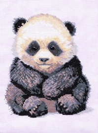 Borduurpakket My Cross Stitch – Animal Magic – Panda Cub (DMC garens)