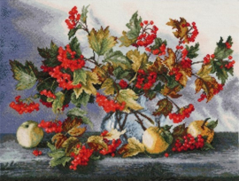 031 - Borduurpakket VDV - Guelder Rose Still Life -Stilleven Gelderse Roos