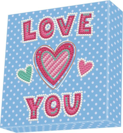 Diamond Dotz - Love You - 15 x 15 cm - op frame