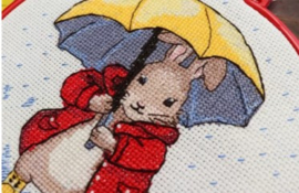 AHM-075 Borduurpakket ABRIS ART -The Little Bunny -  Klein Konijntje
