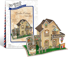Cubicfun 3d Puzzel Garden Cottage France 16,5 Cm 36 Stukjes