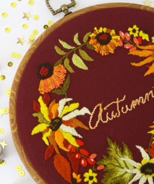 Autumn Wreath - Embroidery (Herfstkrans)