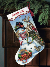 70-08866 STOCKING Snowman Gathering Christmas - Dimensions