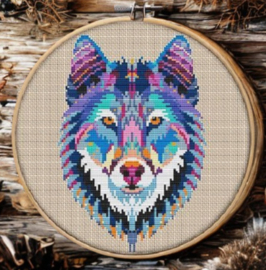 Borduurpakket Mandala Wolf - 209 - Awesome Pattern Studio