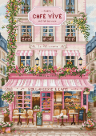Borduurpakket LETI 9988 Sweet Parisian Street - Lieflijke Parijse Straat - Leti Stitch
