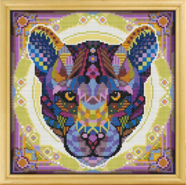 Borduurpakket Mandala Panter - 243-1 - Awesome Pattern Studio