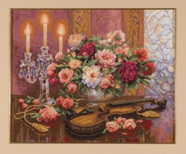 070-35185 Romantic Floral with Violin - Dimensions