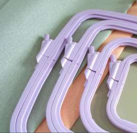 Nurge rechthoekige borduurring, diverse afmetingen, PURPLE