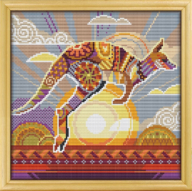 Borduurpakket Mandala Kangeroe - 286-1 - Awesome Pattern Studio