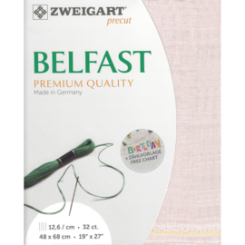 Belfast 32ct (48 x 68 cm) - Zweigart - 100% Linnen - Lichtrose - 4115