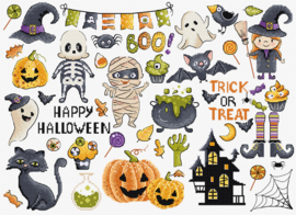 Borduurpakket LETI 8225 - Halloween Sampler