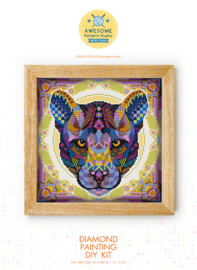 Diamond painting MANDALA Dieren PANTER