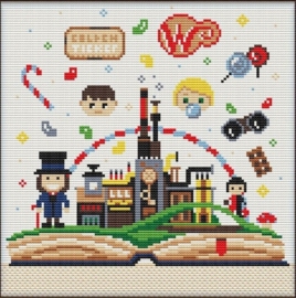 BORDUURPAKKET - The story of Charlie and the Chocolate Factory - Het verhaal van Sjakie en de Chocolade Fabriek - 2191