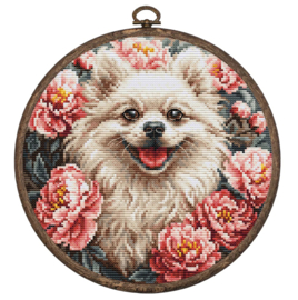 BC237  Borduurpakket Luca-S - Spitz - Keeshondje - inclusief ring