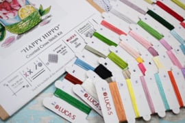 Borduurpakket HobbyJobby - Happy Hippo - Blij Nijlpaard