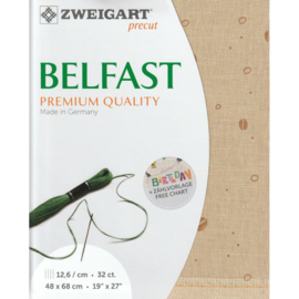 Belfast 32ct (48 x 68 cm) - Zweigart - 100% Linnen - Coffee Beans - 3239