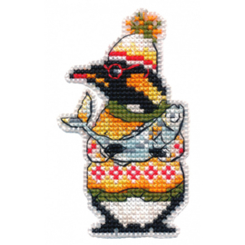 1650  Borduurpakket - Magnet. Penguin - OVEN