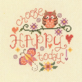 My Cross Stitch – Folk Art Counted Cross Stitch Kit – Happy Today (DMC garens)