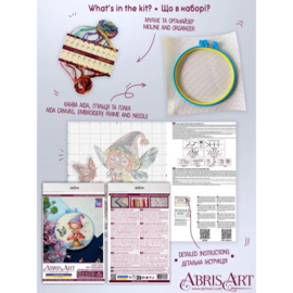 AHM-086 Borduurpakket ABRIS ART - Tiny Sorceress - Kleine Tovenares