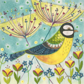 Vrij Borduren pakket Linda Hoskin- Blue Tit - Bothy Threads