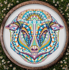 Borduurpakket Mandala Schaap - 210 - Awesome Pattern Studio