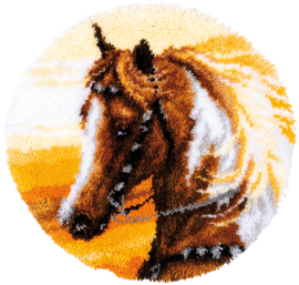 KNOOPKLEED VERVACO -  WESTERN PAARD - 55 x 55 cm