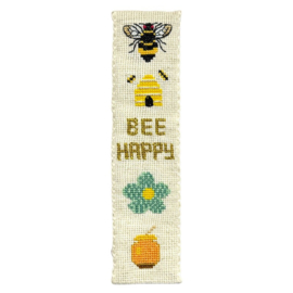 Borduurpakket Bookmark Honey Bee - The Crafty Kit Company - Boekenlegger HoningBij