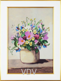 0107 - Vrij borduren borduurpakket VDV (gedeeltelijk kraaltjes) - Bouquet for the Mood - Boeket voor de Stemming