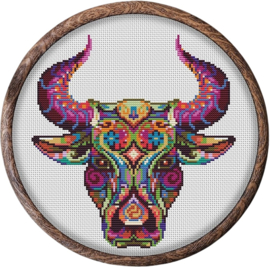 Borduurpakket Mandala Stier - 229 - Awesome Pattern Studio