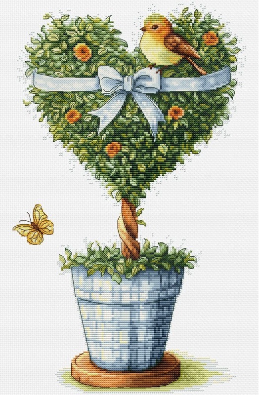 B7051 Borduurpakket Luca-S -  The Tree of Love - Boom der Liefde