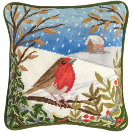 Petit Point borduurpakket Victoria Whitlam - When Robins Appear - Bothy Threads