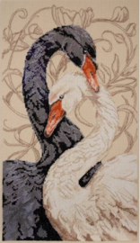 AH-269 Borduurpakket ABRIS ART - Swans of Love - Zwanen der Liefde