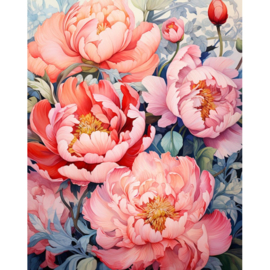 VA822 - DP - Canvas op houten frame - BLOEMEN - 30 x 40 cm