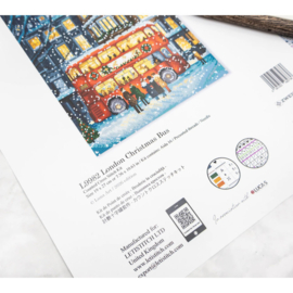 Borduurpakket LETI 9982 - London Christmas Bus - Londense Kerstbus - Leti Stitch
