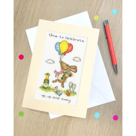 Borduurpakket Cockadoodle Cards - Up, Up And Away - Bothy Threads