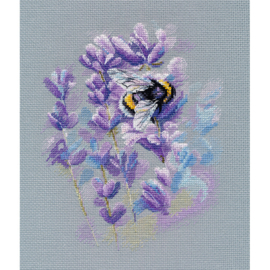 1683  Borduurpakket - Bumblebee on lavender - OVEN